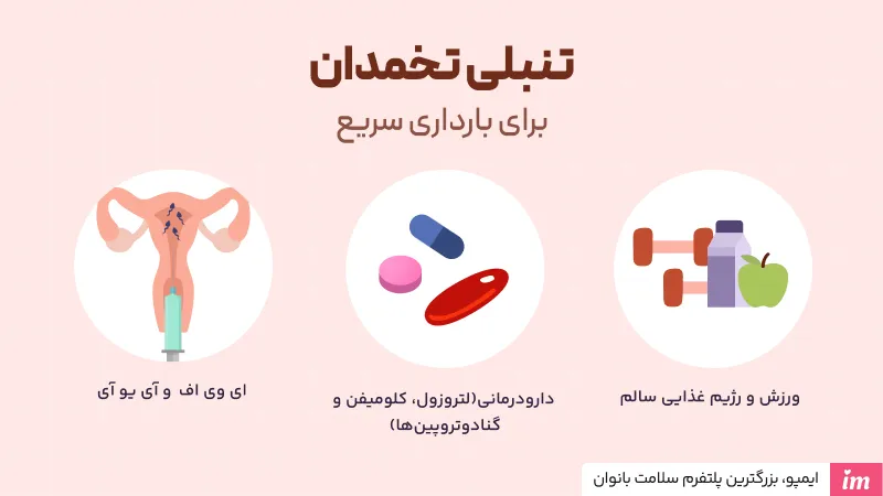 تنبلی تخمدان و بارداری سریع
