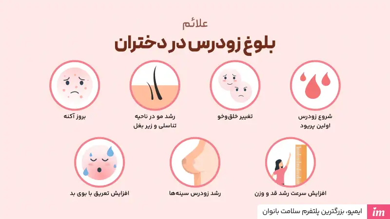 علائم بلوغ زودرس دختران چیست