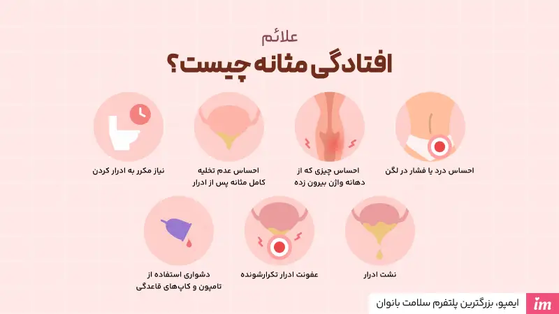 علائم افتادگی مثانه