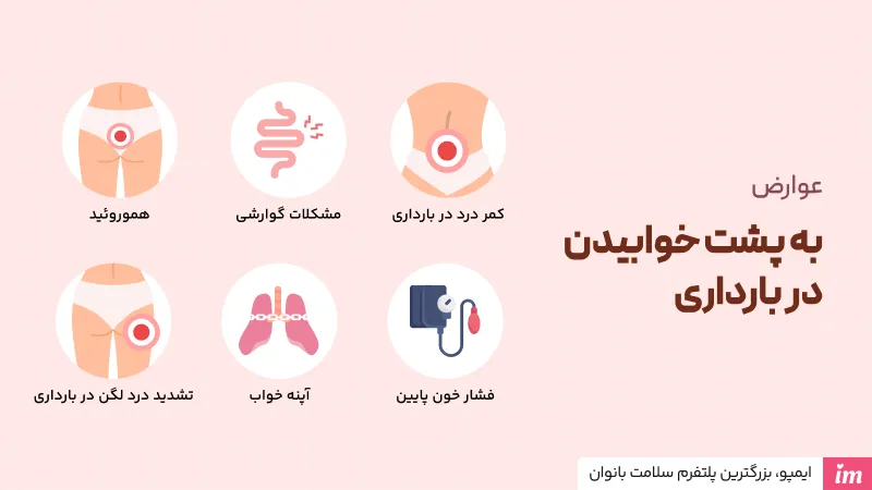 عوارض به پشت خوابیدن یا طاق باز خوابیدن در بارداری (به همراه عکس)