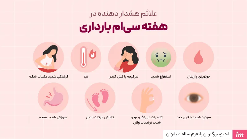 علائم هشداردهنده هفته سی ام بارداری