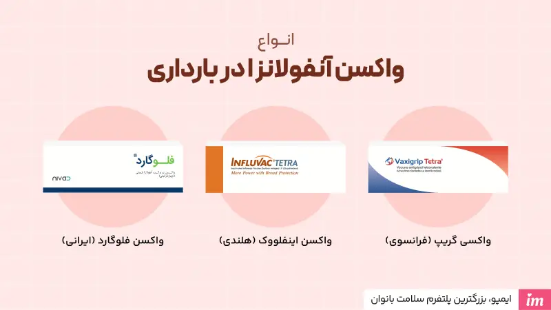 انواع واکسن آنفولانزا در بارداری