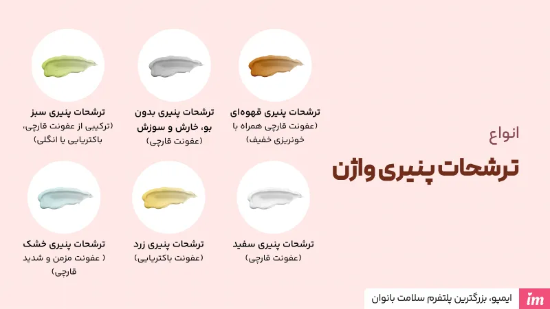 ترشح پنیری نشانه چیست؟