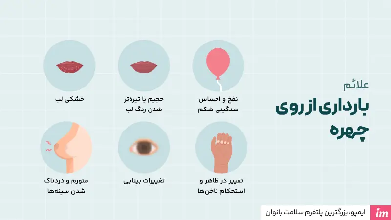علائم بارداری از روی چهره