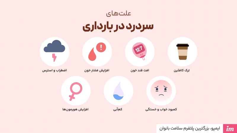 علت سردرد در بارداری