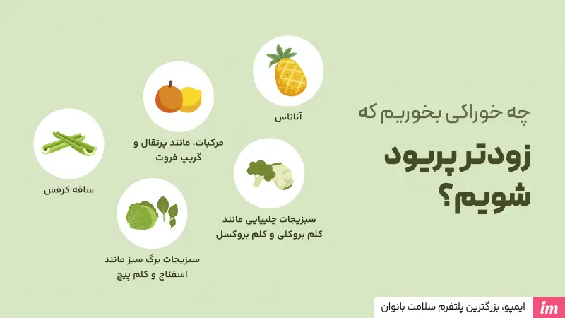 چی بخورم پریود بشم؟