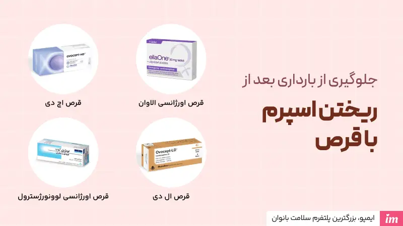 جلوگیری از بارداری بعد از ریختن اسپرم با قرص
