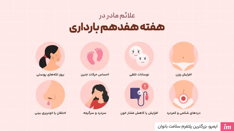 تغییرات بدن مادر در هفته 17 بارداری