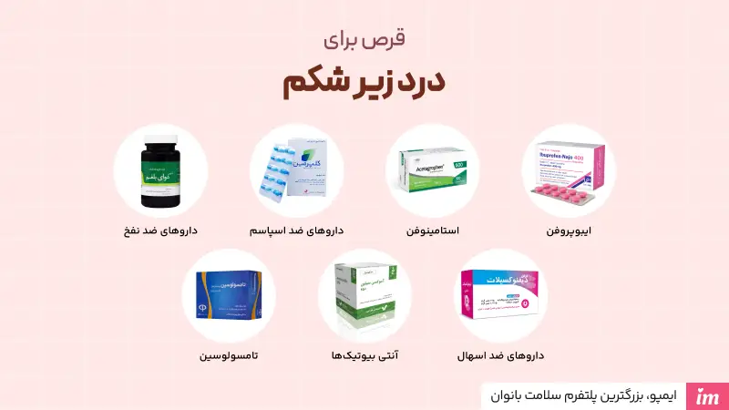 قرص برای درد زیر شکم در زنان