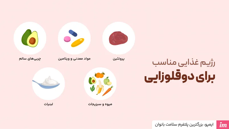 چه بخوریم تا دوقلو باردار شویم