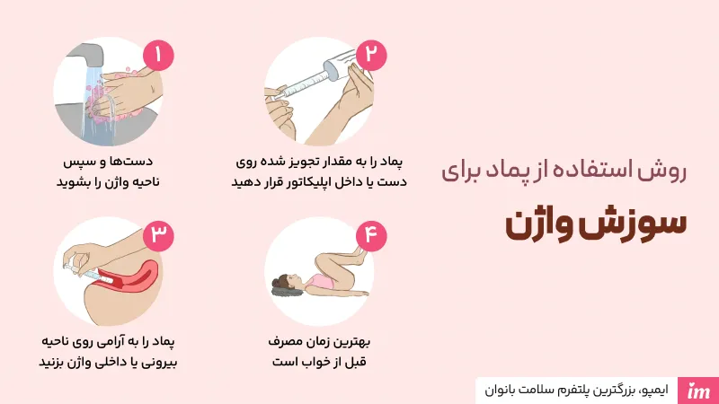 روش استفاده از پماد برای سوزش واژن