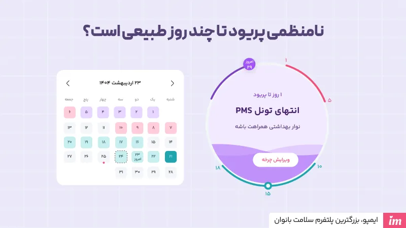 نامنظمی پریود تا چند روز طبیعی است؟