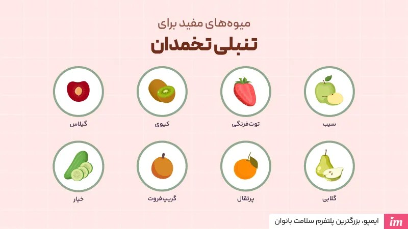 میوه‌های مفید برای تنبلی تخمدان