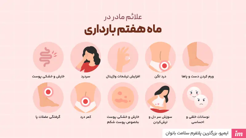 علائم مادر در ماه هفتم بارداری